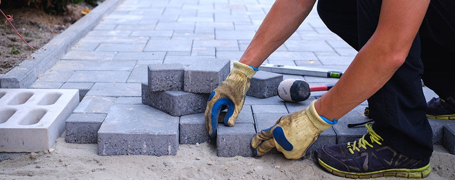 Setting up paving service